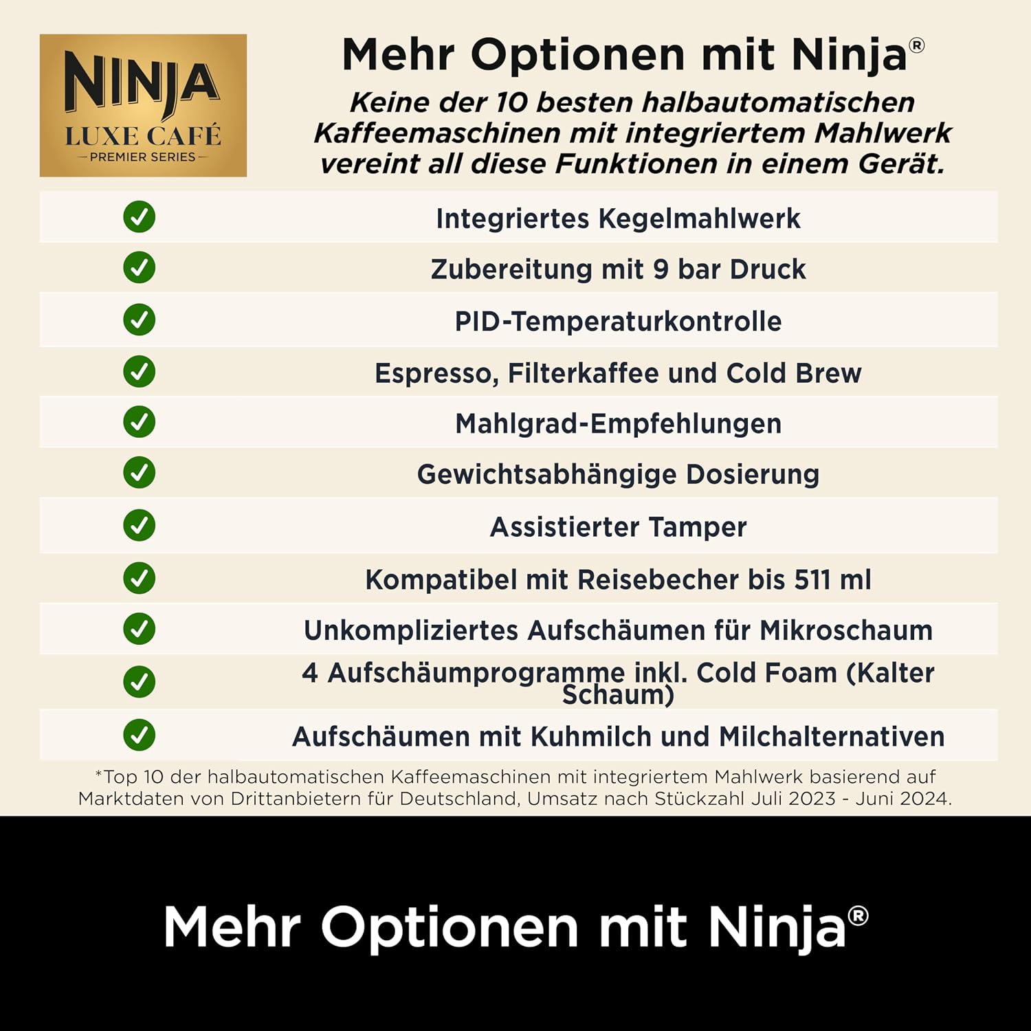 Ninja Luxe Café Premier 3-in-1 Kaffeemaschine mit Mahlwerk – Ansicht 8