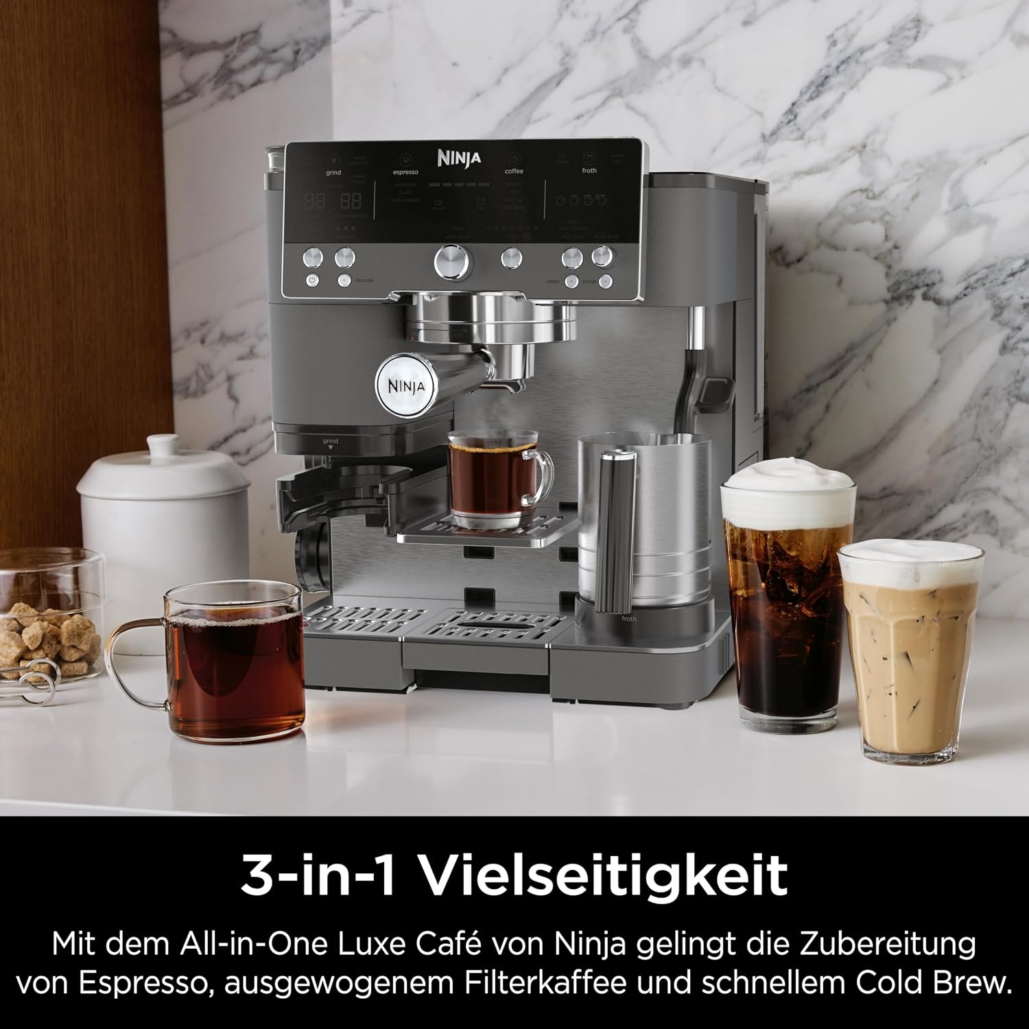Ninja Luxe Café Premier 3-in-1 Kaffeemaschine mit Mahlwerk – Ansicht 7
