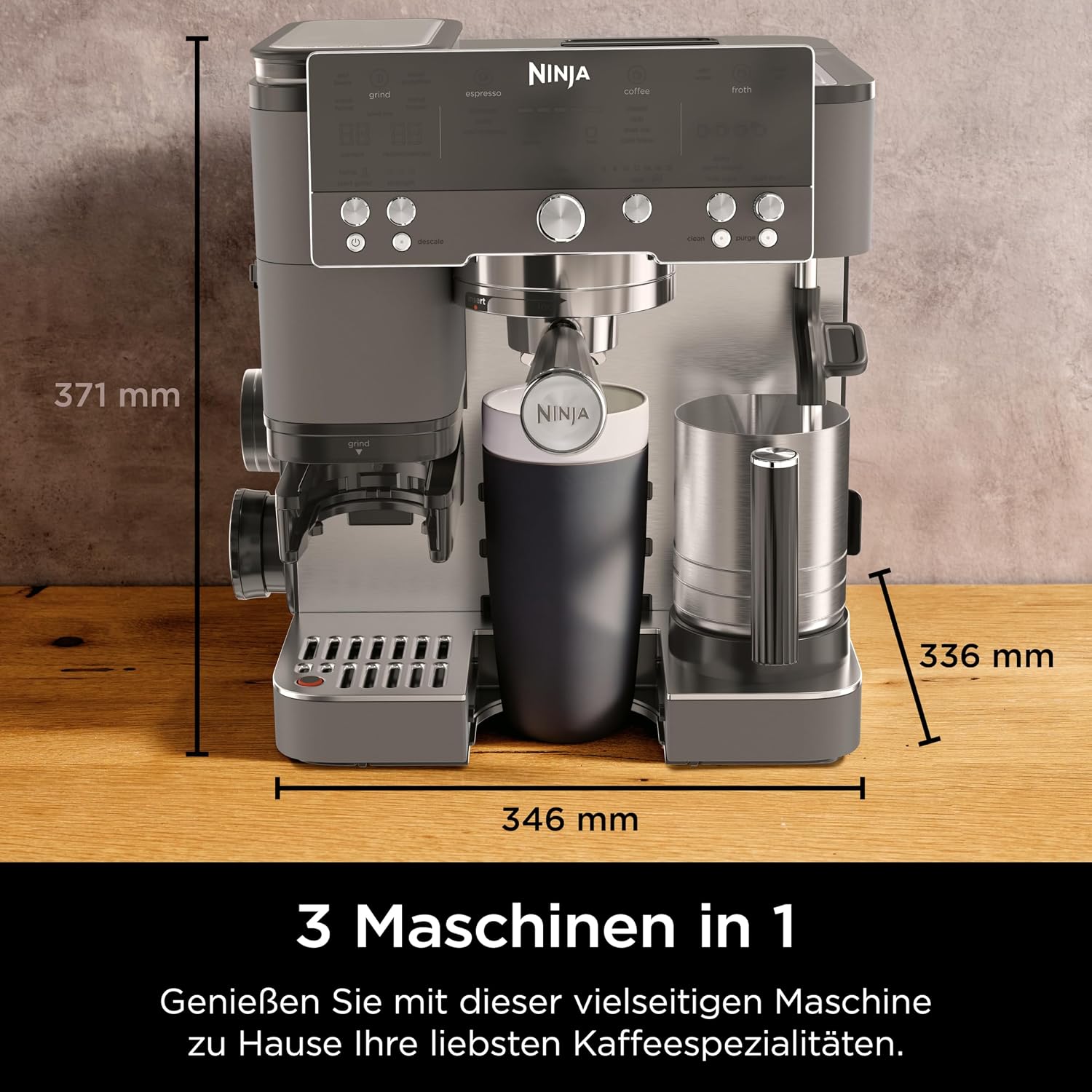Ninja Luxe Café Premier 3-in-1 Kaffeemaschine mit Mahlwerk – Ansicht 2