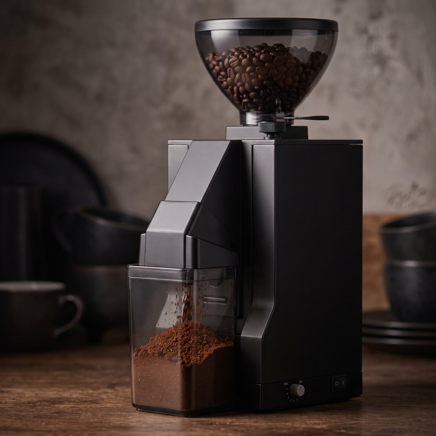 Eureka Mignon Crono Filterkaffeemühle mit Timer – Mattschwarz – Ansicht 4