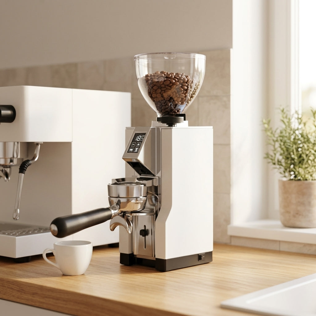 Eureka Mignon Libra 65 All Purpose Kaffeemühle mit Waage – Mattweiß – Ansicht 3