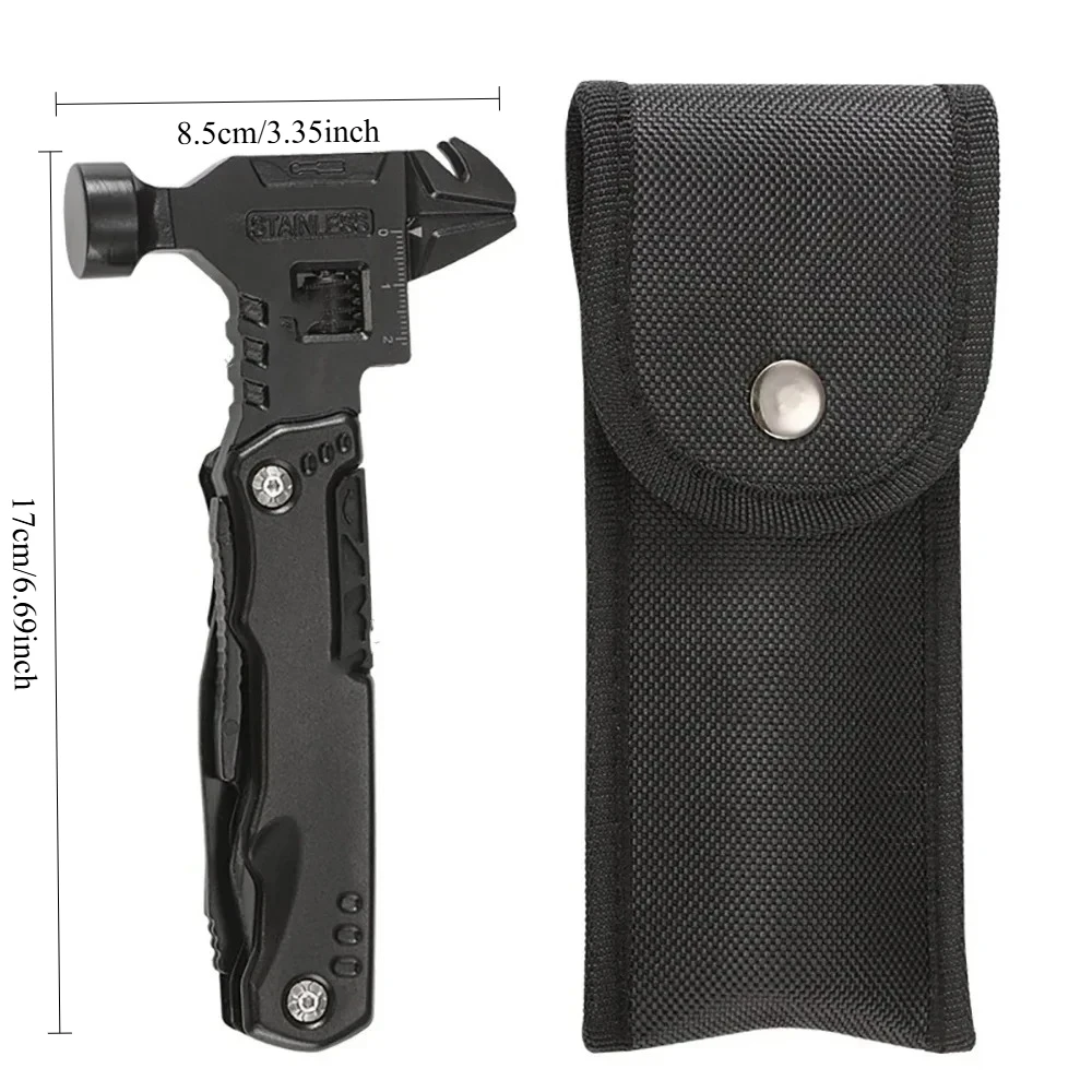 Outdoor-Multitool mit Hammer, Zange und verstellbarem Schraubenschlüssel