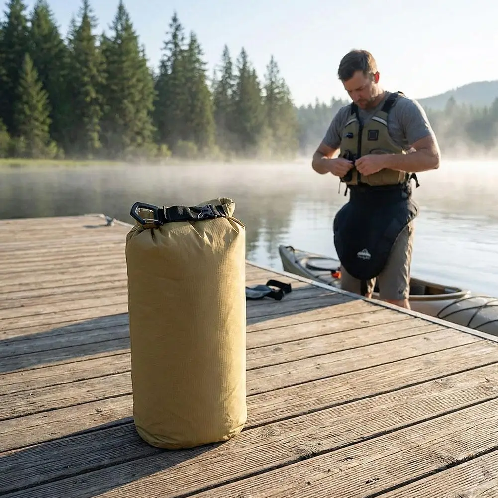 Wasserdichter Packsack mit Rollverschluss, Khaki