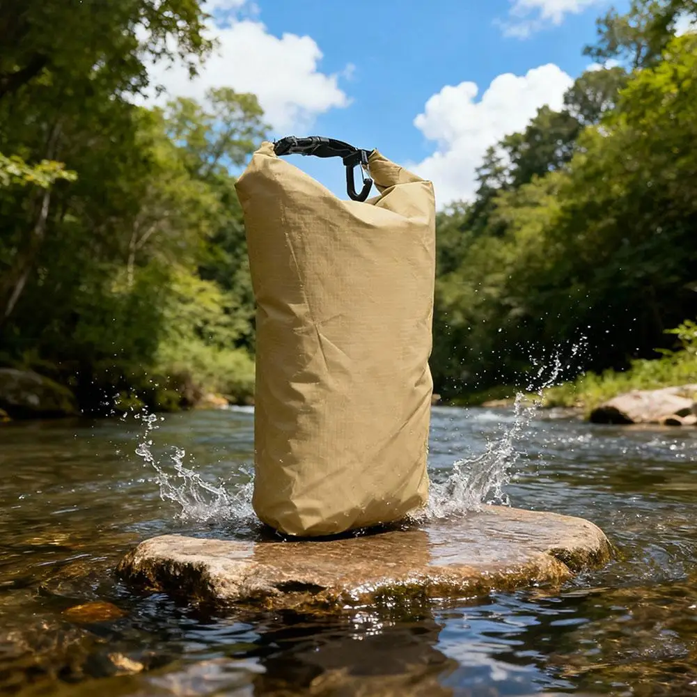 Wasserdichter Packsack mit Rollverschluss, Khaki
